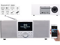 VR-Radio Digitales DAB+/FM-Stereo-Radio mit Bluetooth & Wecker, 30 Watt, weiß; HiFi-Tuner für Internetradios & DAB+, mit USB-Ladeports HiFi-Tuner für Internetradios & DAB+, mit USB-Ladeports 