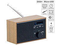 VR-Radio Digitales DAB+/FM-Radio mit Wecker, LCD-Display, Holzdesign, 4 W; Mini-DAB+-Radios Mini-DAB+-Radios 