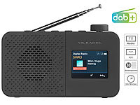 VR-Radio Mobiles Akku-Digitalradio mit DAB+/FM, RDS, Timer, Wecker, Farbdisplay; Mini-DAB+-Radios Mini-DAB+-Radios 