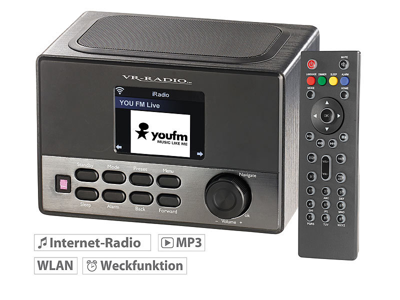 ; Radio-Wecker mit Ladestation für iPhone, iPod und Smartphone 