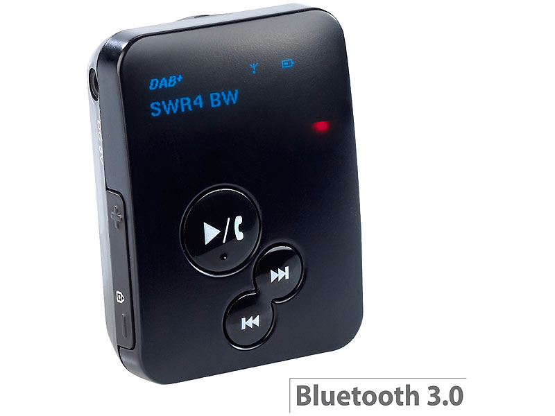 VR-Radio Mini-Radio-Clip DOR-68.BT mit Bluetooth, DAB+, FM, Freisprech