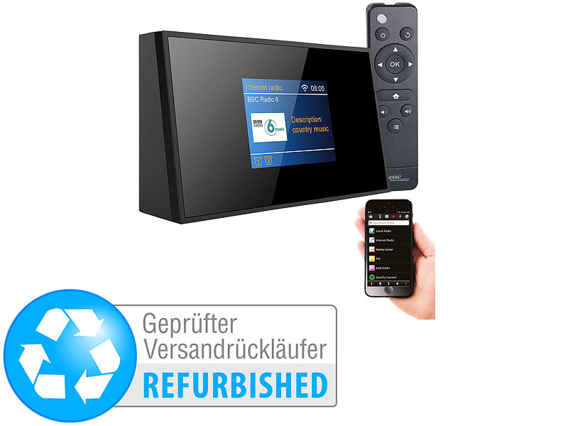 ; HiFi-Tuner für Internetradios & DAB+, mit USB-Ladeports 