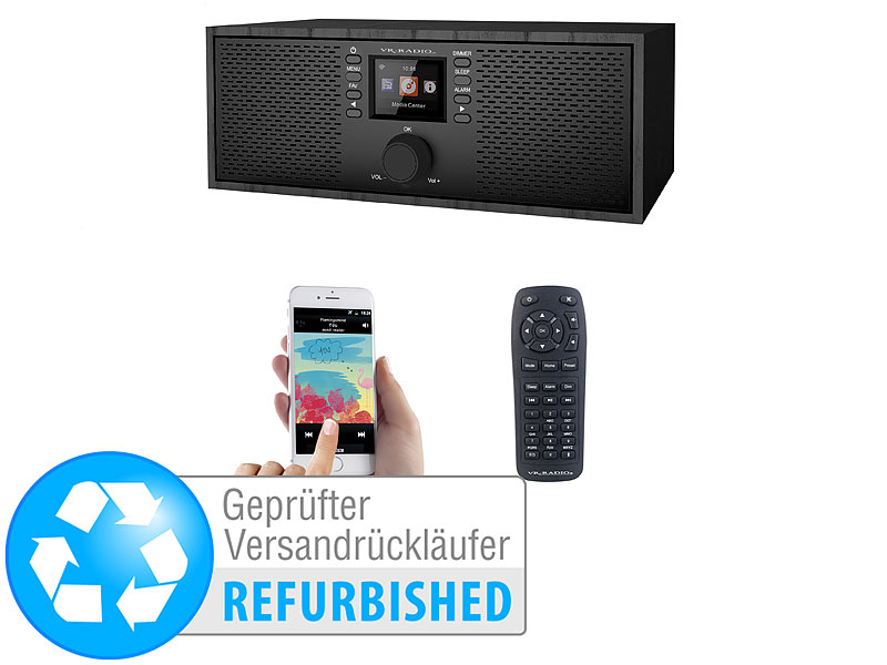 ; HiFi-Tuner für Internetradios & DAB+, mit USB-Ladeports 