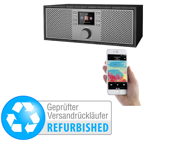 ; HiFi-Tuner für Internetradios & DAB+, mit USB-Ladeports 