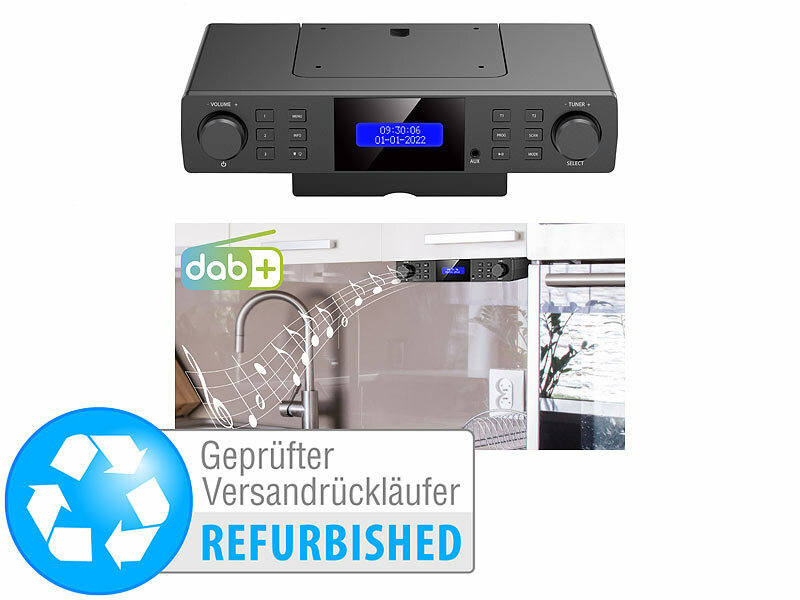 ; HiFi-Tuner für Internetradios & DAB+, mit USB-Ladeports 