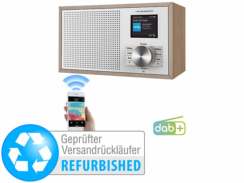 ; HiFi-Tuner für Internetradios & DAB+, mit USB-Ladeports 