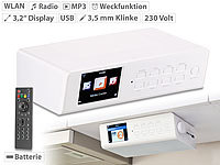 VR-Radio WLAN-Küchen-Internetradio mit Wecker, USB-Ladestation, 8,1-cm-Display; HiFi-Tuner für Internetradios & DAB+, mit USB-Ladeports HiFi-Tuner für Internetradios & DAB+, mit USB-Ladeports 