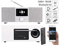 VR-Radio Stereo-Internetradio mit DAB+, FM, Bluetooth & Wecker, 32 Watt, weiß; HiFi-Tuner für Internetradios & DAB+, mit USB-Ladeports HiFi-Tuner für Internetradios & DAB+, mit USB-Ladeports 