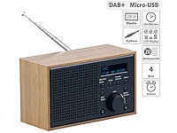 VR-Radio Digitales DAB+/FM-Radio mit Wecker, LCD-Display, Holzdesign, 4 Watt