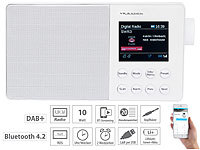 VR-Radio Mobiles Akku-Digitalradio mit DAB+, FM, Bluetooth & Farbdisplay, 10 W; HiFi-Tuner für Internetradios & DAB+, mit USB-Ladeports HiFi-Tuner für Internetradios & DAB+, mit USB-Ladeports 