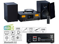 VR-Radio Micro-Stereoanlage: Webradio, DAB+, CD, Bluetooth, App, 300 W, schwarz