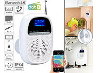 VR-Radio Badezimmer-Akku-Radio mit DAB+/FM, Bluetooth, Freisprech-Funktion, 6 W; Mini-DAB+-Radios Mini-DAB+-Radios 