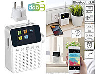 VR-Radio 2in1-Steckdosenradio mit DAB+, Bluetooth, Bewegungsmelder, Akku, 8 W; HiFi-Tuner für Internetradios & DAB+, mit USB-Ladeports HiFi-Tuner für Internetradios & DAB+, mit USB-Ladeports 