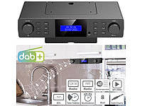 VR-Radio Unterbau-Küchenradio DAB+/UKW, RDS, Wecker, Timer, LCD-Display, AUX; HiFi-Tuner für Internetradios & DAB+, mit USB-Ladeports HiFi-Tuner für Internetradios & DAB+, mit USB-Ladeports 