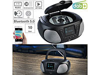 VR-Radio Mobile Stereo-Boombox mit DAB+/FM, Bluetooth, CD, AUX, 10 Watt; HiFi-Tuner für Internetradios & DAB+, mit USB-Ladeports HiFi-Tuner für Internetradios & DAB+, mit USB-Ladeports 