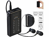 VR-Radio Mobiles Mini-FM/AM-Transistorradio mit Ohrhörern, extralange Laufzeit; HiFi-Tuner für Internetradios & DAB+, mit USB-Ladeports HiFi-Tuner für Internetradios & DAB+, mit USB-Ladeports 