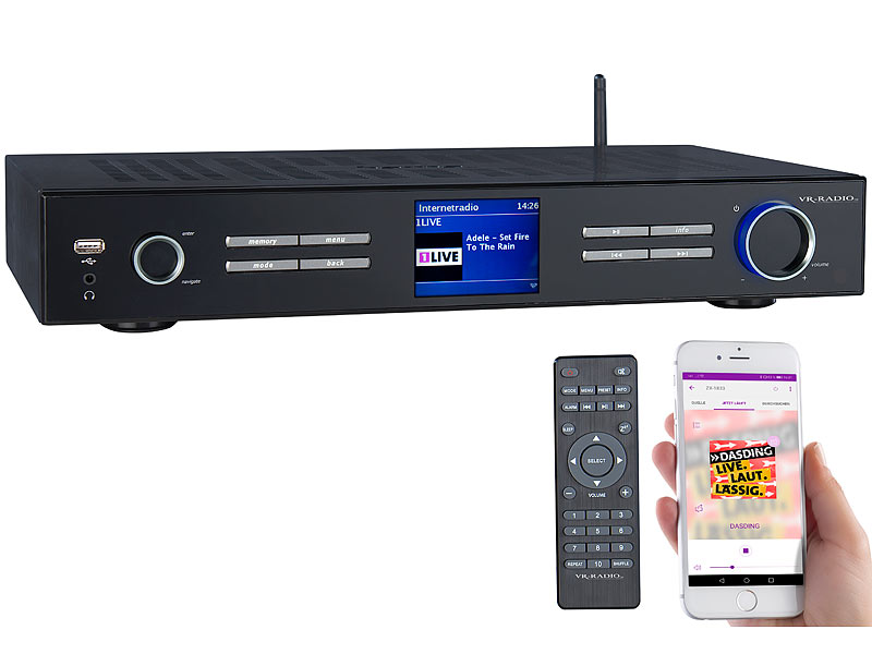 ; Stereo-WLAN-Internetradios mit Bluetooth & App, Digitales DAB+/FM-Koffer-Radios mit Bluetooth und Wecker Stereo-WLAN-Internetradios mit Bluetooth & App, Digitales DAB+/FM-Koffer-Radios mit Bluetooth und Wecker Stereo-WLAN-Internetradios mit Bluetooth & App, Digitales DAB+/FM-Koffer-Radios mit Bluetooth und Wecker 