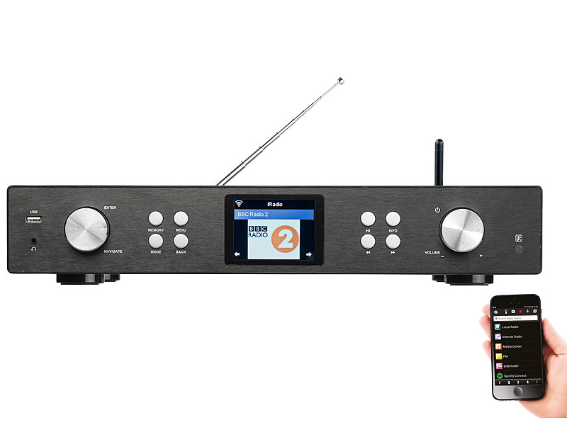 ; DAB-Internetradios mit CD-Player und Bluetooth, Stereo-WLAN-Internetradios mit Bluetooth & App DAB-Internetradios mit CD-Player und Bluetooth, Stereo-WLAN-Internetradios mit Bluetooth & App 