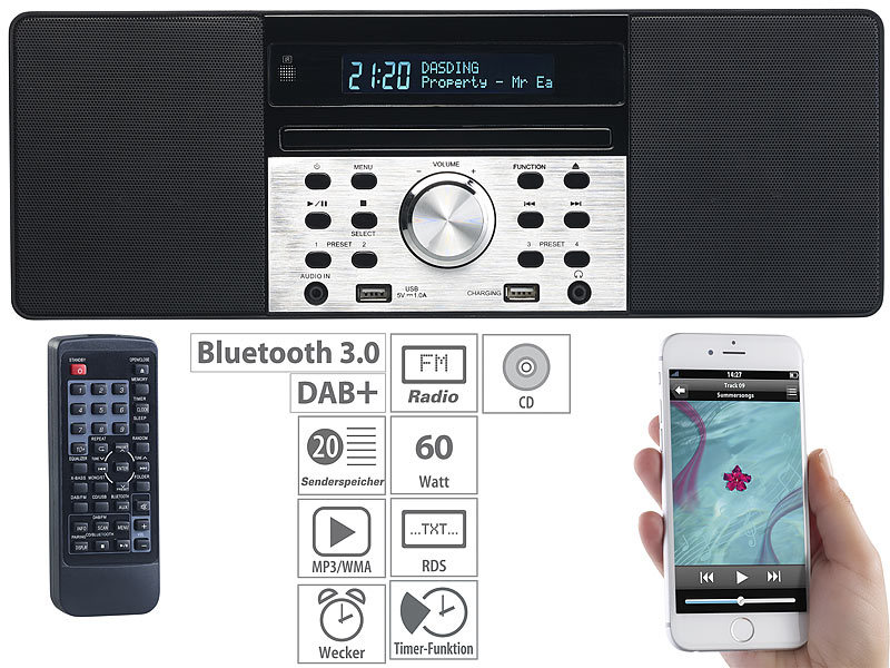 ; HiFi-Tuner für Internetradios & DAB+, mit USB-Ladeports HiFi-Tuner für Internetradios & DAB+, mit USB-Ladeports HiFi-Tuner für Internetradios & DAB+, mit USB-Ladeports 
