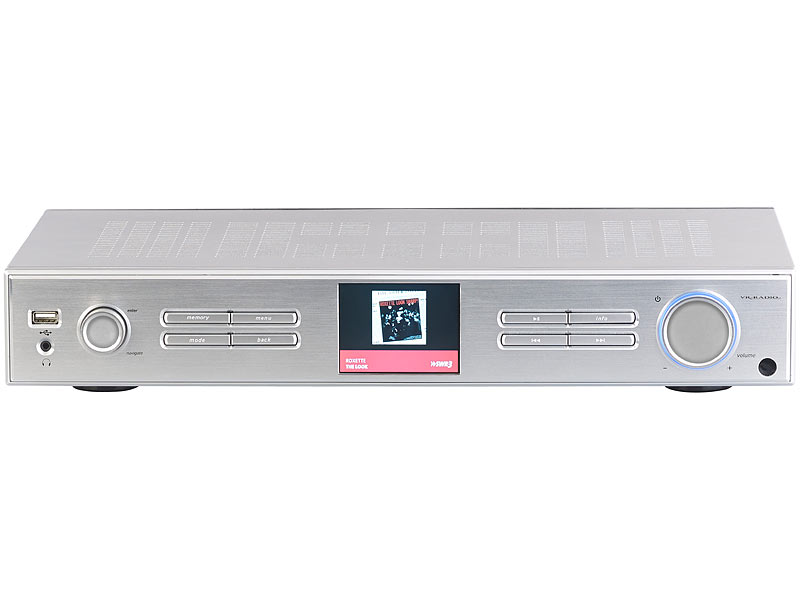 ; DAB-Internetradios mit CD-Player und Bluetooth, Stereo-WLAN-Internetradios mit Bluetooth & App 