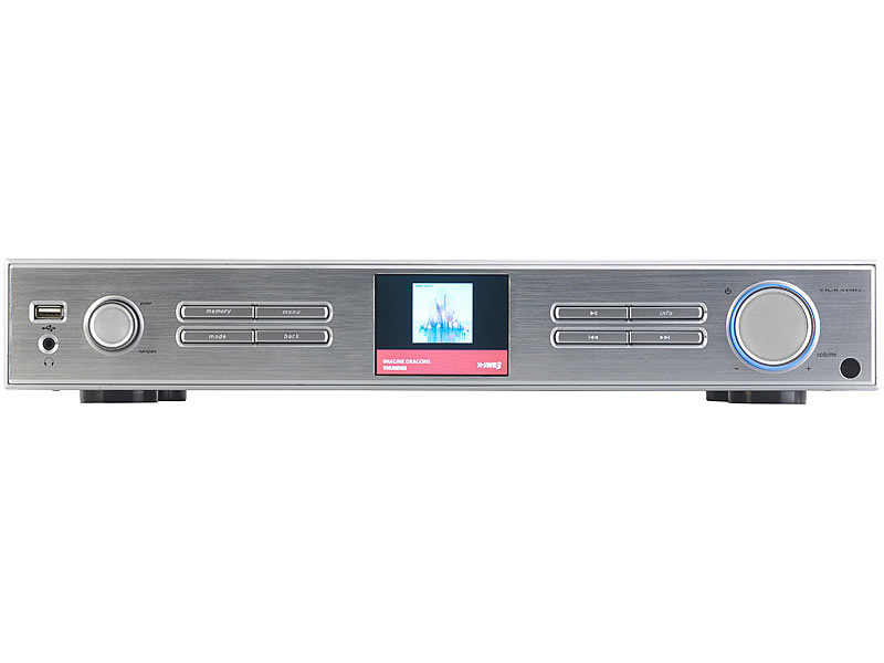 ; DAB-Internetradios mit CD-Player und Bluetooth, Stereo-WLAN-Internetradios mit Bluetooth & App 