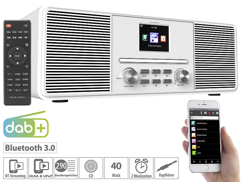 ; HiFi-Tuner für Internetradios & DAB+, mit USB-Ladeports HiFi-Tuner für Internetradios & DAB+, mit USB-Ladeports 