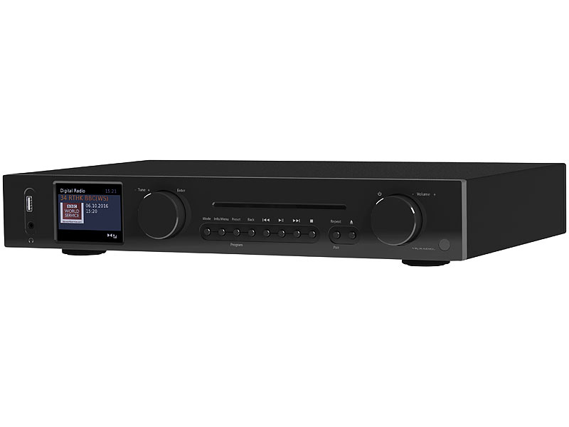 ; HiFi-Tuner für Internetradios & DAB+, mit USB-Ladeports HiFi-Tuner für Internetradios & DAB+, mit USB-Ladeports 