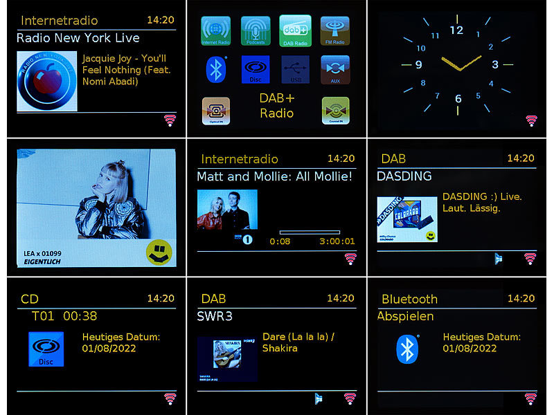 ; HiFi-Tuner für Internetradios & DAB+, mit USB-Ladeports 