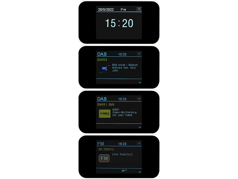 ; DAB-Internetradios mit CD-Player und Bluetooth 