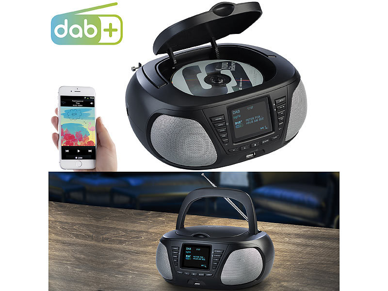 ; HiFi-Tuner für Internetradios & DAB+, mit USB-Ladeports 