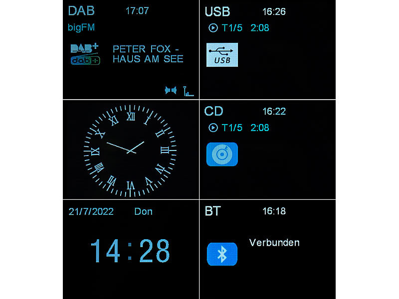 ; HiFi-Tuner für Internetradios & DAB+, mit USB-Ladeports 