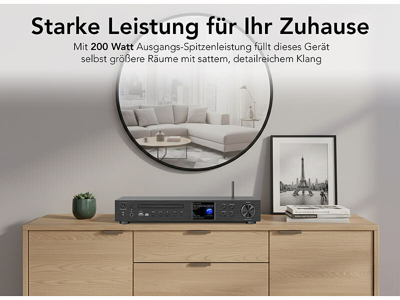 ; HiFi-Tuner für Internetradios & DAB+, mit USB-Ladeports HiFi-Tuner für Internetradios & DAB+, mit USB-Ladeports