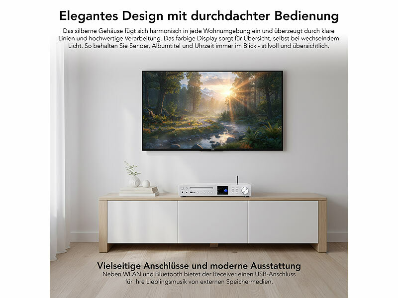 ; HiFi-Tuner für Internetradios & DAB+, mit USB-Ladeports HiFi-Tuner für Internetradios & DAB+, mit USB-Ladeports 