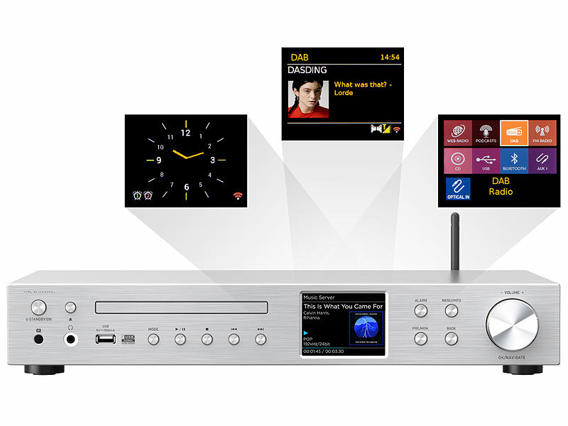 ; HiFi-Tuner für Internetradios & DAB+, mit USB-Ladeports HiFi-Tuner für Internetradios & DAB+, mit USB-Ladeports 